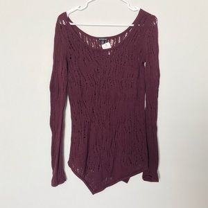 Express Women Purple Pullover Sweater Size M